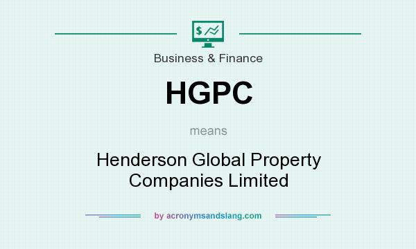 What does HGPC mean? It stands for Henderson Global Property Companies Limited