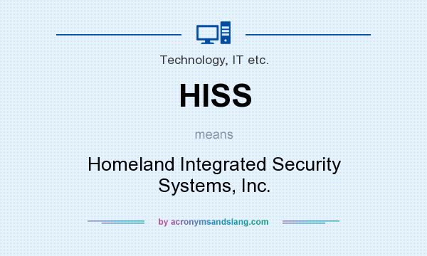 What does HISS mean? It stands for Homeland Integrated Security Systems, Inc.