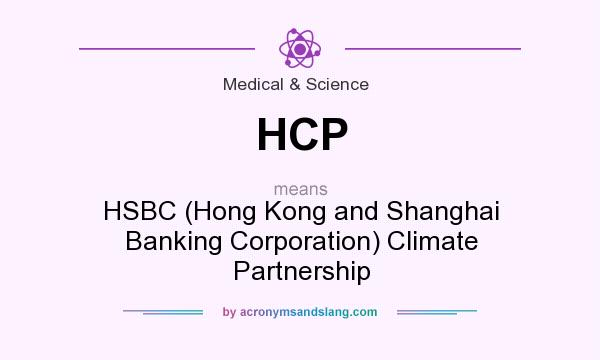 What does HCP mean? It stands for HSBC (Hong Kong and Shanghai Banking Corporation) Climate Partnership