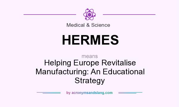 What does HERMES mean? It stands for Helping Europe Revitalise Manufacturing: An Educational Strategy