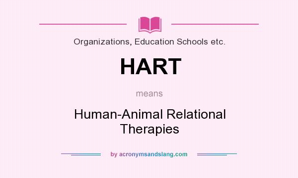 What does HART mean? It stands for Human-Animal Relational Therapies
