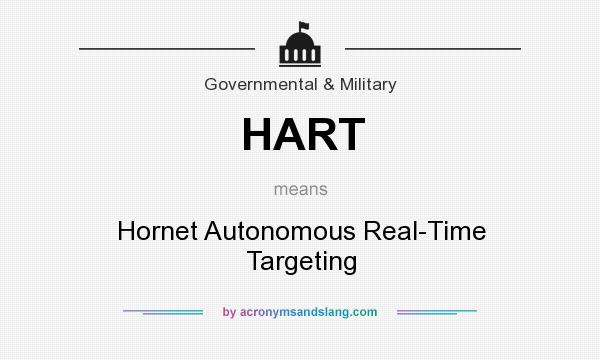 What does HART mean? It stands for Hornet Autonomous Real-Time Targeting