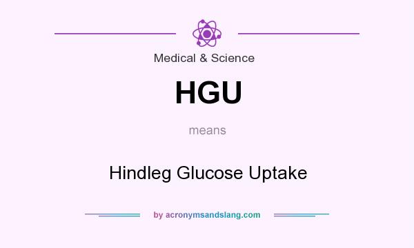 What does HGU mean? It stands for Hindleg Glucose Uptake