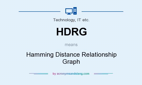 What does HDRG mean? It stands for Hamming Distance Relationship Graph