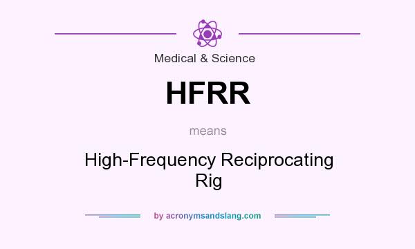 What does HFRR mean? It stands for High-Frequency Reciprocating Rig