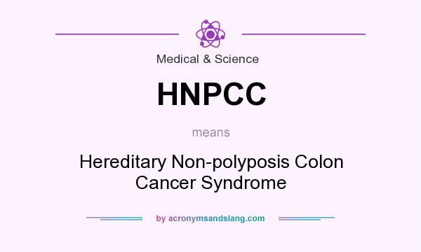 What does HNPCC mean? It stands for Hereditary Non-polyposis Colon Cancer Syndrome