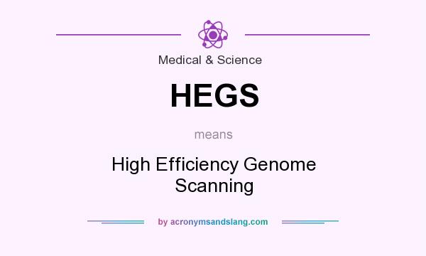 What does HEGS mean? It stands for High Efficiency Genome Scanning