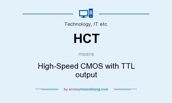 What does HCT mean? It stands for High-Speed CMOS with TTL output