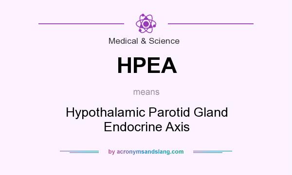 What does HPEA mean? It stands for Hypothalamic Parotid Gland Endocrine Axis