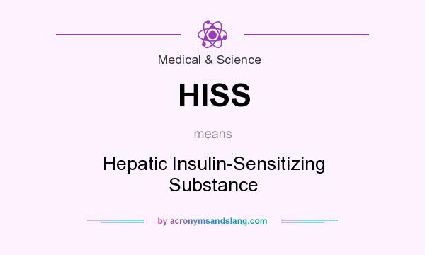 What does HISS mean? It stands for Hepatic Insulin-Sensitizing Substance