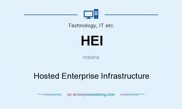 What does HEI mean? It stands for Hosted Enterprise Infrastructure