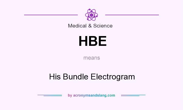 What does HBE mean? It stands for His Bundle Electrogram
