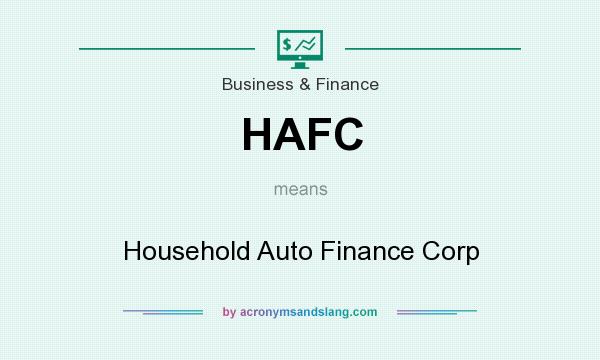 What does HAFC mean? It stands for Household Auto Finance Corp
