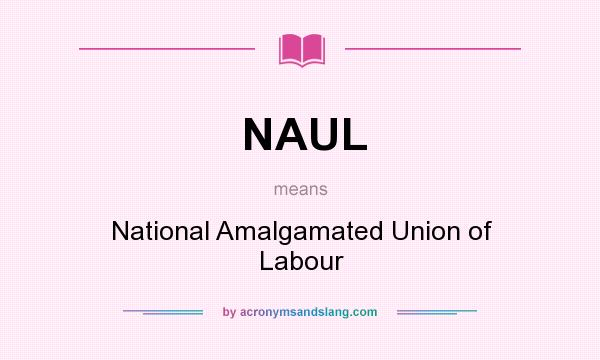What does NAUL mean? It stands for National Amalgamated Union of Labour