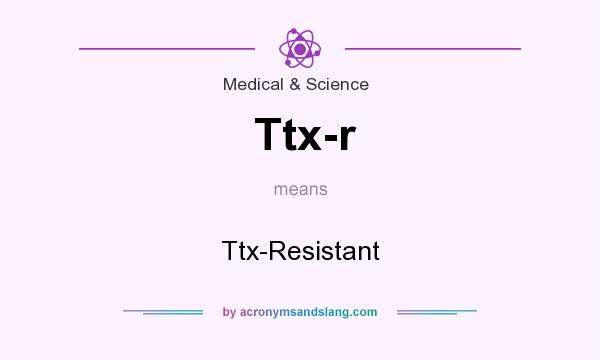 What does Ttx-r mean? It stands for Ttx-Resistant
