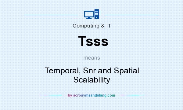 What does Tsss mean? It stands for Temporal, Snr and Spatial Scalability