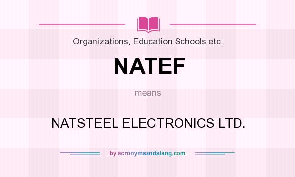 What does NATEF mean? It stands for NATSTEEL ELECTRONICS LTD.