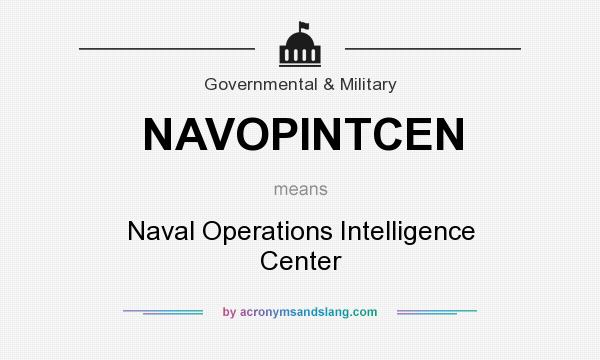 What does NAVOPINTCEN mean? It stands for Naval Operations Intelligence Center