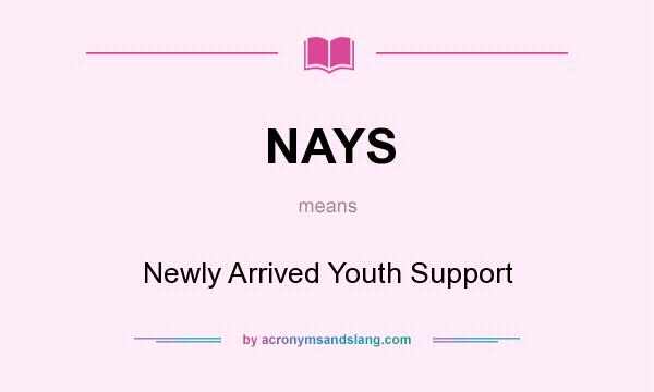What does NAYS mean? It stands for Newly Arrived Youth Support