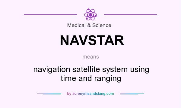 What does NAVSTAR mean? It stands for navigation satellite system using time and ranging