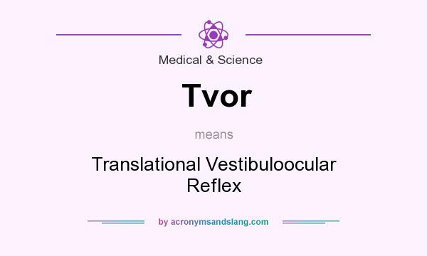 What does Tvor mean? It stands for Translational Vestibuloocular Reflex