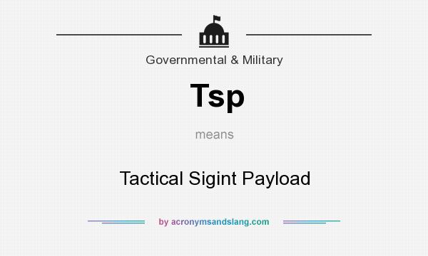 What does Tsp mean? It stands for Tactical Sigint Payload