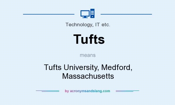 What does Tufts mean? It stands for Tufts University, Medford, Massachusetts