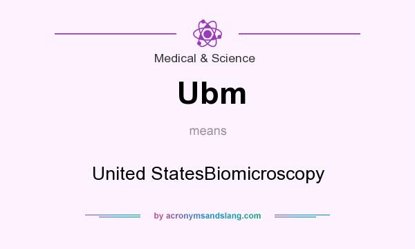 What does Ubm mean? It stands for United StatesBiomicroscopy