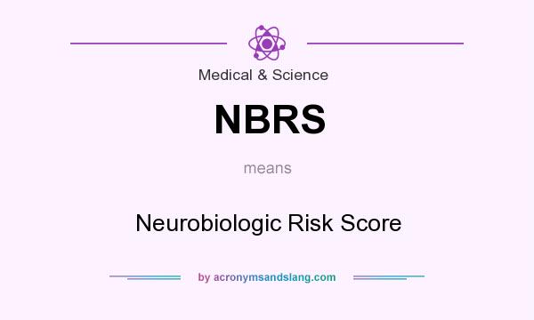 What does NBRS mean? It stands for Neurobiologic Risk Score