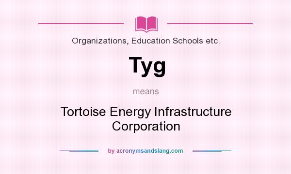 What does Tyg mean? It stands for Tortoise Energy Infrastructure Corporation