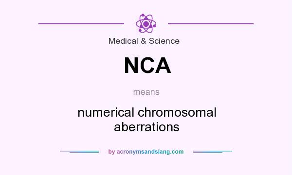 What does NCA mean? It stands for numerical chromosomal aberrations