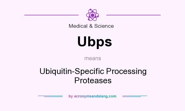 What does Ubps mean? It stands for Ubiquitin-Specific Processing Proteases