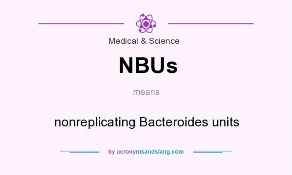 What does NBUs mean? It stands for nonreplicating Bacteroides units