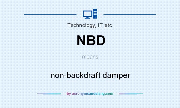 What does NBD mean? It stands for non-backdraft damper