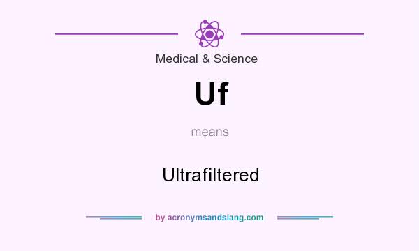 What does Uf mean? It stands for Ultrafiltered