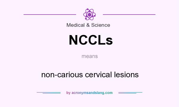 What does NCCLs mean? It stands for non-carious cervical lesions
