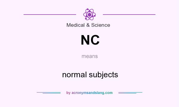 What does NC mean? It stands for normal subjects