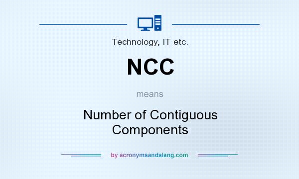 What does NCC mean? It stands for Number of Contiguous Components