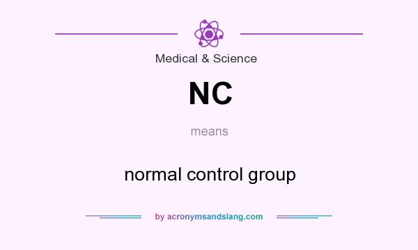 What does NC mean? It stands for normal control group