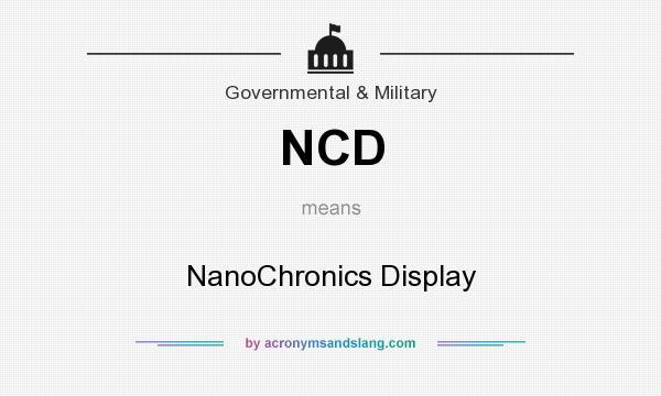 What does NCD mean? It stands for NanoChronics Display