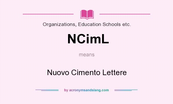 What does NCimL mean? It stands for Nuovo Cimento Lettere