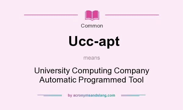 What does Ucc-apt mean? It stands for University Computing Company Automatic Programmed Tool