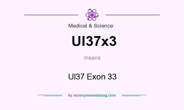 What does Ul37x3 mean? It stands for Ul37 Exon 33