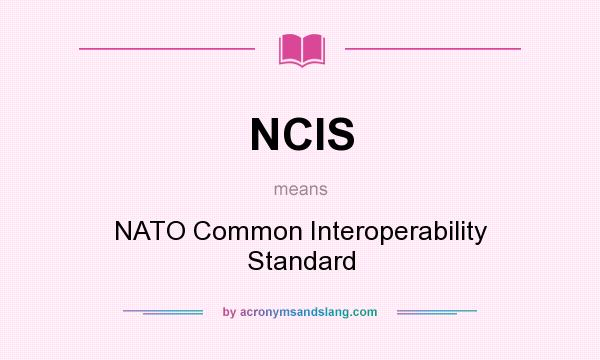 What does NCIS mean? It stands for NATO Common Interoperability Standard