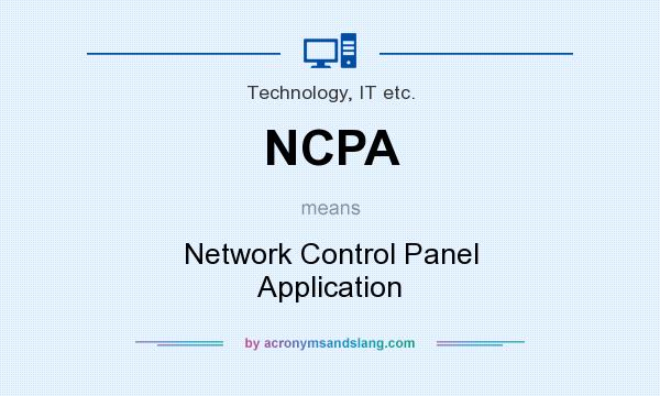 What does NCPA mean? It stands for Network Control Panel Application