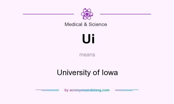 What does Ui mean? It stands for University of Iowa