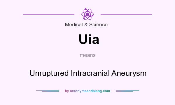 What does Uia mean? It stands for Unruptured Intracranial Aneurysm