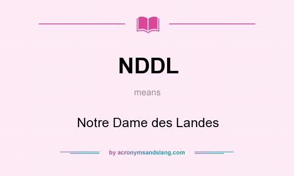 What does NDDL mean? It stands for Notre Dame des Landes