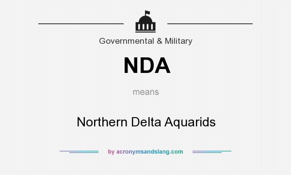 What does NDA mean? It stands for Northern Delta Aquarids