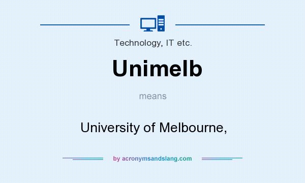 What does Unimelb mean? It stands for University of Melbourne,